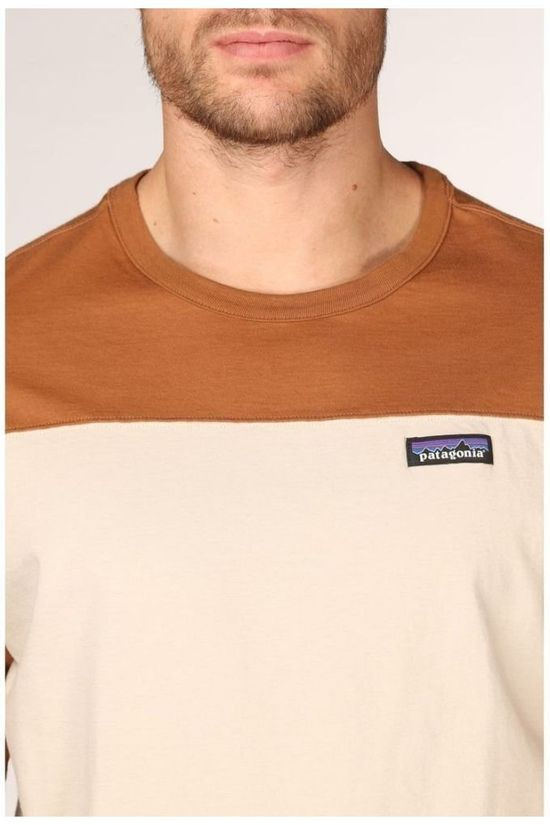 Patagonia T-Shirt Cotton In Conversion Ecru/Mid Brown