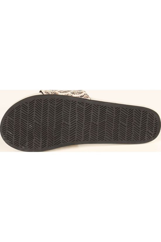 Indosole Tongs Slide Texture D White/Ass. Geometric