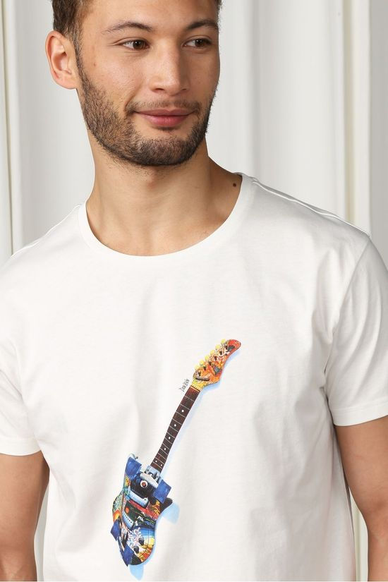 Bask in the Sun T-Shirt Guitar white