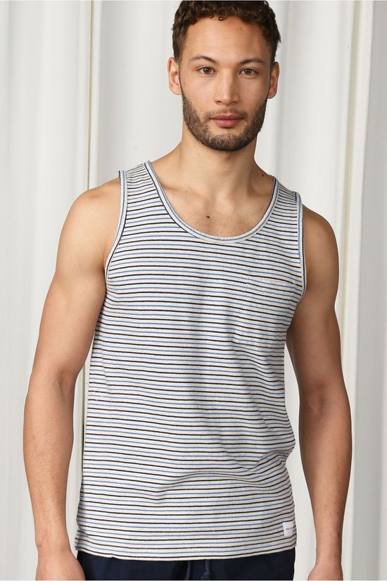 Bask in the Sun T-Shirt Esteban Sand Brown/Dark Blue