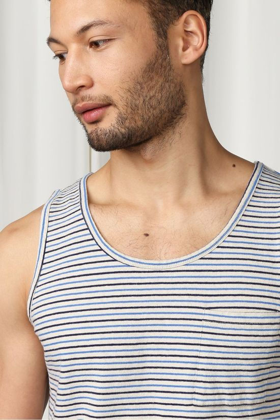 Bask in the Sun T-Shirt Esteban Sand Brown/Dark Blue