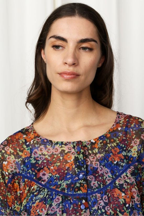 Orfeo Chemise Mona Blue/Ass. Flower