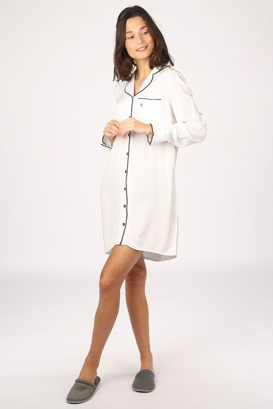 LordsxLilies Pyjama Button Down Ecru
