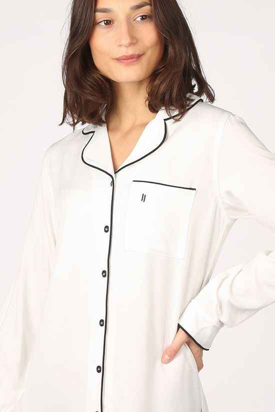 LordsxLilies Pyjama Button Down Ecru