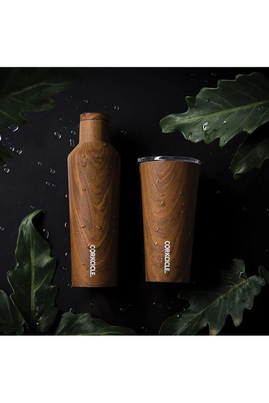Corkcicle Gourde Canteen 475 Ml Walnut Wood mid brown