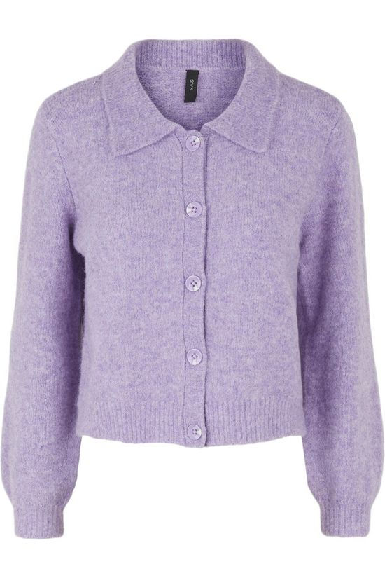 Yas Cardigan Yasjade Ls Knit mid purple