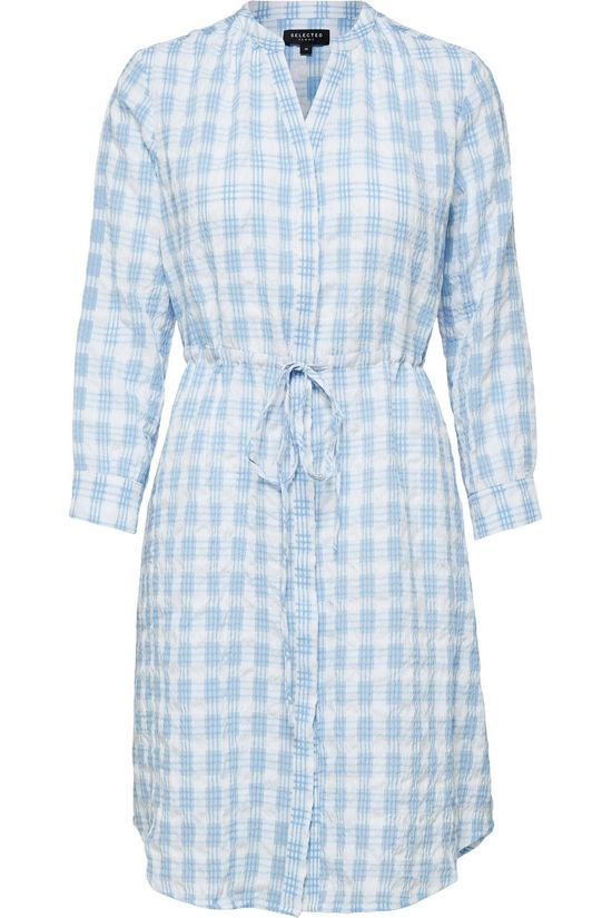 Selected Robe Slfnora Damina 7/8 Light Blue/Ecru