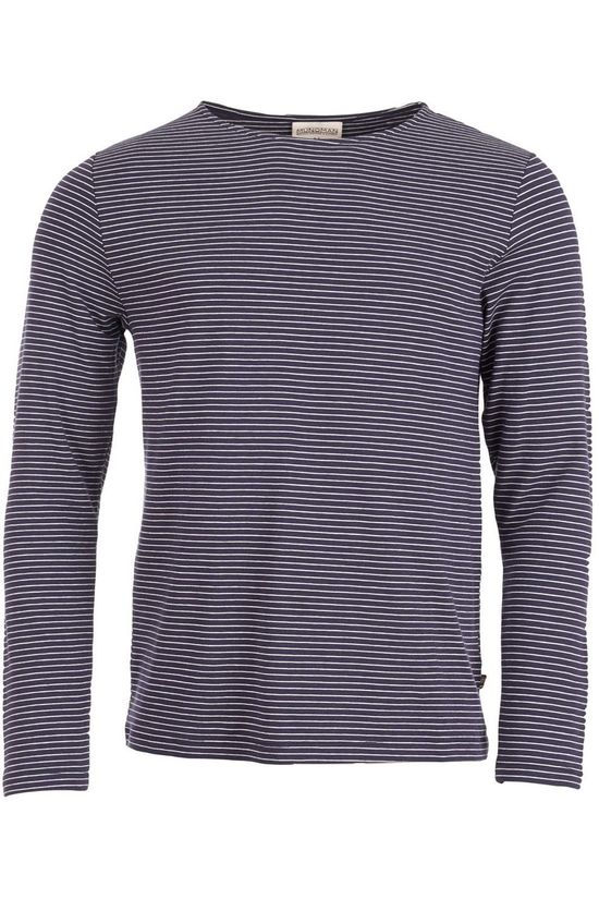 Munoman T-Shirt Theo Stripes dark blue