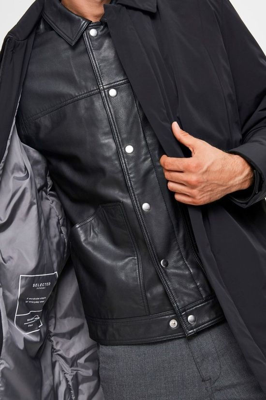 Selected Jas connor Car Coat B Black