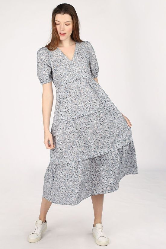 Ichi Robe Ixzarah Dr Light Blue/Ass. Flower