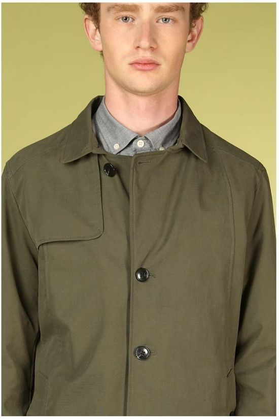 Selected Manteau times Trech dark khaki