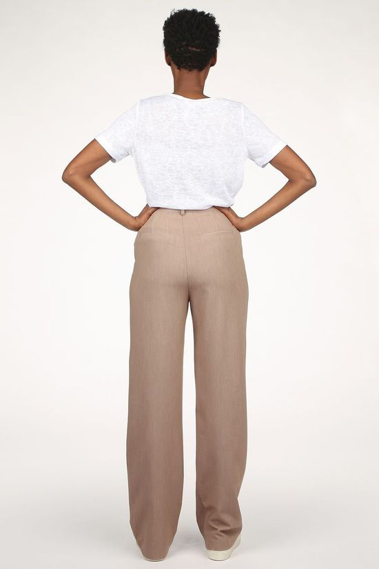Object Pantalonrita Mw Trousers Sand Brown