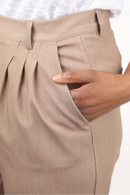 Object Pantalonrita Mw Trousers Sand Brown