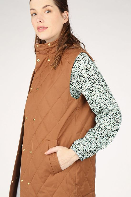 Ichi Bodywarmer Ihannie Wa Camel Brown