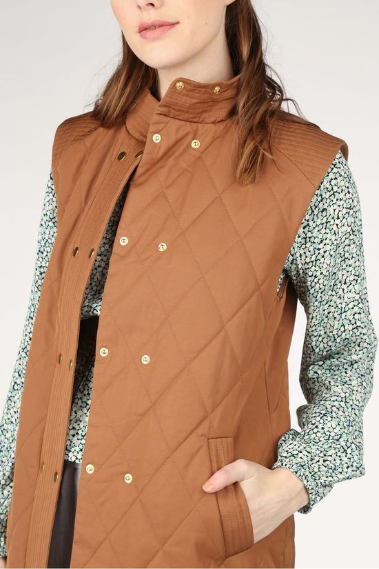 Ichi Bodywarmer Ihannie Wa Camel Brown