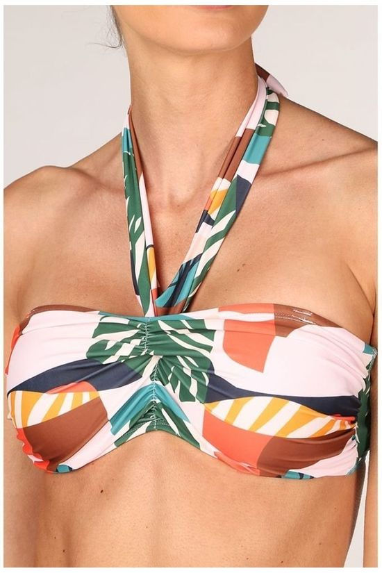 Yas Bh Yastropica Bikini Bow Bandeau Light Pink/Assorted / Mixed