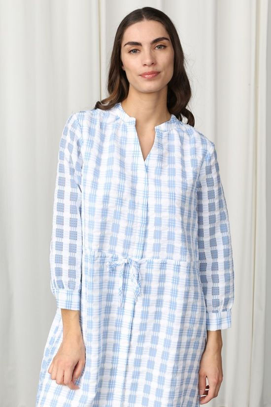 Selected Robe Slfnora Damina 7/8 Light Blue/Ecru
