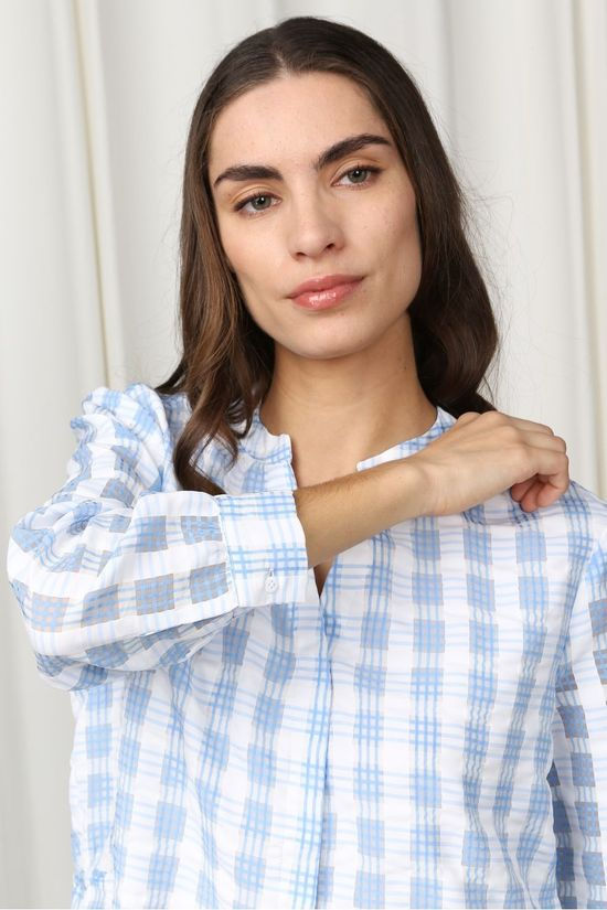 Selected Robe Slfnora Damina 7/8 Light Blue/Ecru