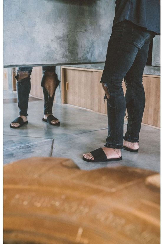 Indosole Tongs Slide Black